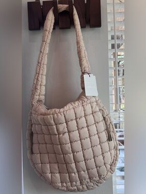 Urban Outfitters cream Quilted Shoulder Bag